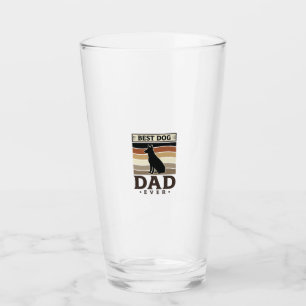 Best Dog Dad Ever Vintage Dog Lover Design_1 Glass