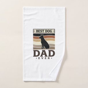Best Dog Dad Ever Vintage Dog Lover Design_1 Hand Towel