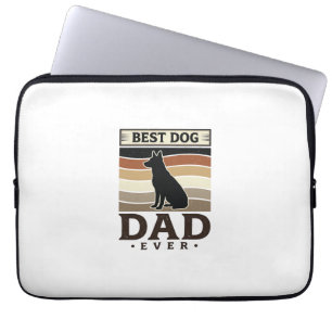 Best Dog Dad Ever Vintage Dog Lover Design_1 Laptop Sleeve