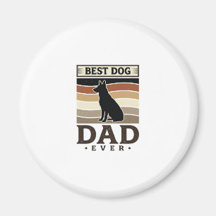 Best Dog Dad Ever Vintage Dog Lover Design_1 Magnet