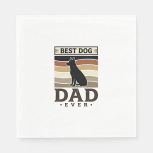 Best Dog Dad Ever Vintage Dog Lover Design_1 Napkin