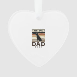 Best Dog Dad Ever Vintage Dog Lover Design_1 Ornament