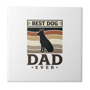 Best Dog Dad Ever Vintage Dog Lover Design_1 Tile