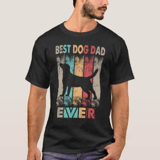 Best Dog Dad Ever Vintage  Father s Day For Dog Da T-Shirt