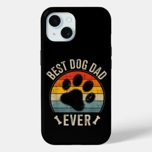 Best dog dad ever vintage for retro fathers day iPhone 15 case