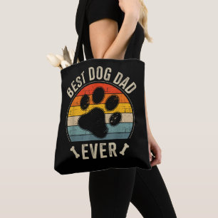 Best dog dad ever vintage for retro fathers day tote bag