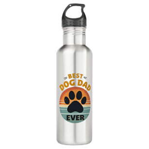 Best Dog Dad Ever Vintage Retro Paw Sunset Dog Lov 710 Ml Water Bottle