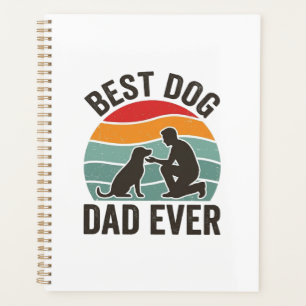 Best Dog Dad Ever Vintage Sunset Dog Lover Design_ Planner