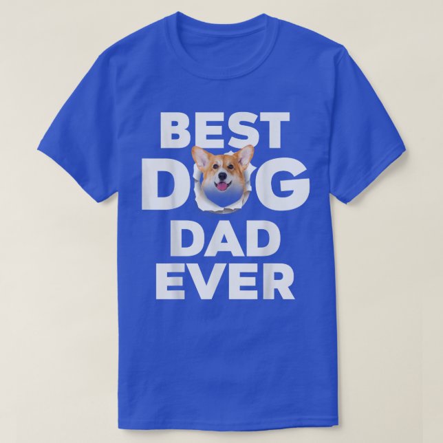 Best Dog Dad Ever Welsh Corgi Lovers -84 T-Shirt (Design Front)