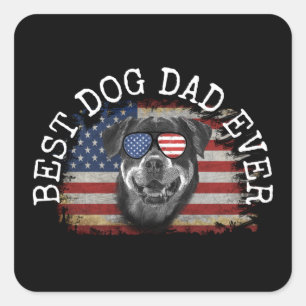 BEST DOG DAD EVERT-Shirt Square Sticker