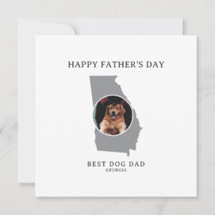 Best Dog Dad Georgia Photo Father’s Day Holiday Card
