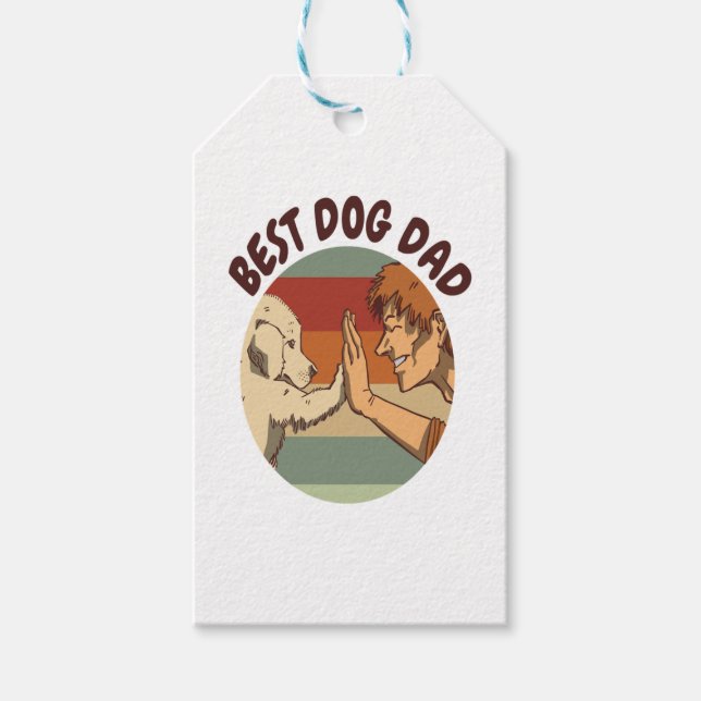 Best Dog Dad  Gift Tags (Front)