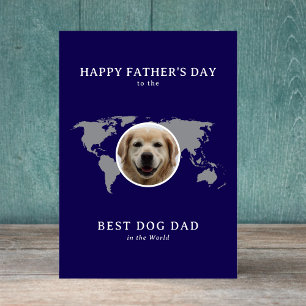 Best Dog Dad in the World Father's Day Photo Holiday Card