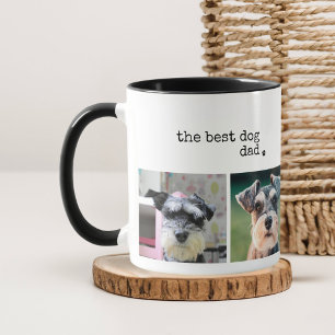 Best Dog Dad Modern Minimalist 4 Photo Mug 