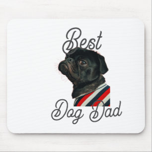 Best dog dad parents grandparents photo pet gray n mouse mat