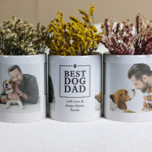 Best Dog Dad Paw Print 2-Photo Mug