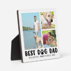 BEST DOG DAD Paw Print 3 Photo Collage