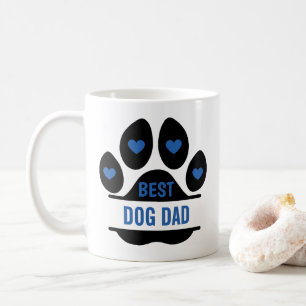 Best Dog Dad Paw Print Coffee Mug