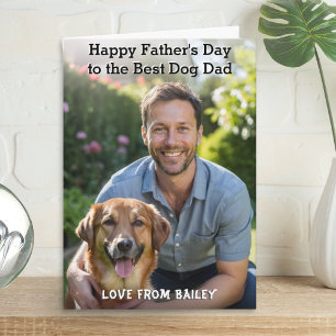 Best Dog Dad Personalised Pet Photo Father's Day Card