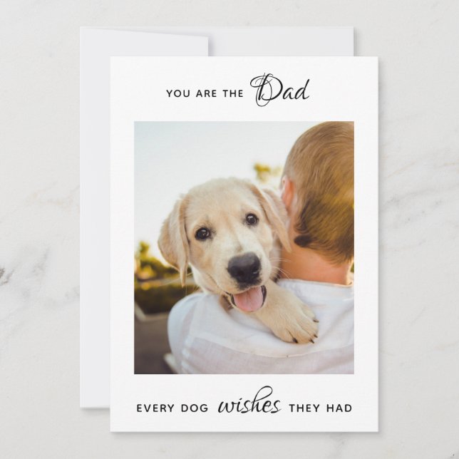 Best Dog Dad Personalised Pet Photo Father's Day Holiday Card (Front)