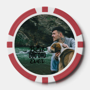 Best Dog Dad Personalised Photo Father's Day Poker Chips