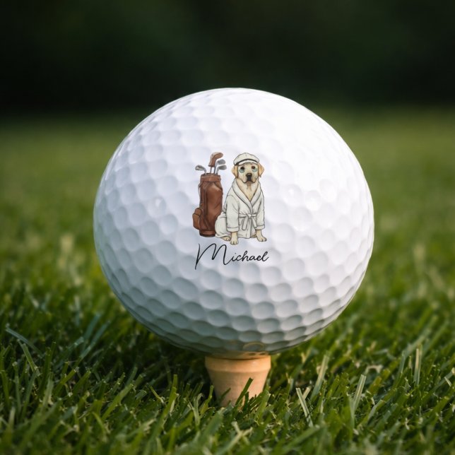 Best Dog Dad Personalized Gift Club Golf Balls (Creator Uploaded)