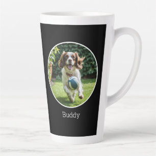Best Dog Dad Pet Owner Custom Photo Father's Day Latte Mug