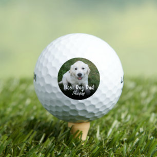 Best Dog Dad Pet Photo Cute Golf Balls