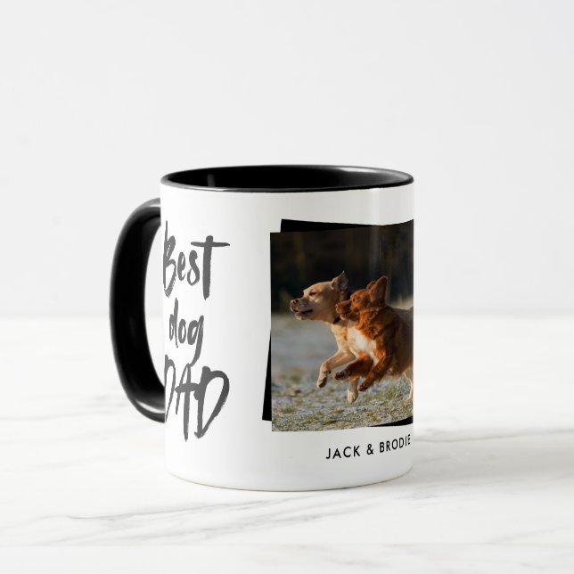 Best Dog Dad Photo Father's Day Mug (Front Left)