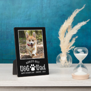 Best Dog Dad Photo Fathers Day Your Colour Plaque
