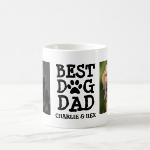 Best Dog Dad / Two Photo & Text Custom Coffee Mug