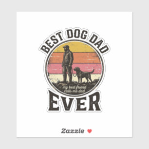 Best Dog Dad Vintage Sunset Vector Design_1