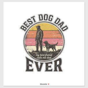 Best Dog Dad Vintage Sunset Vector Design_1