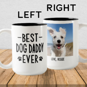 Best Dog Daddy Ever Custom Dog Dad Photo Two-Tone Coffee Mug