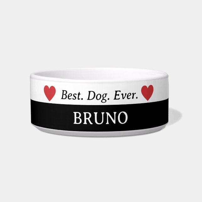 Best Dog Ever Ceramic Dog Bowl (Front)