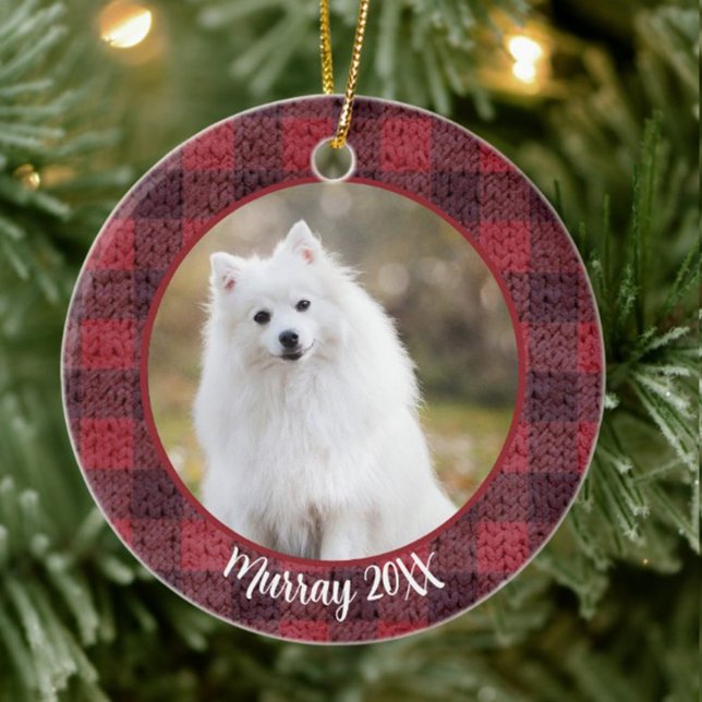 Best Dog Ever Custom Name Christmas Pet Gift  Ceramic Tree Decoration (Creator Uploaded)