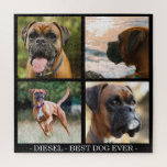 Best Dog Ever | Custom Pet Photo Collage Jigsaw Puzzle<br><div class="desc">A personalised photo collage jigsaw puzzle enabling you to upload 4 of your favourite pet photos with their name and quote. A great puzzle for dog and cat lovers alike. Text can be easily customised.</div>