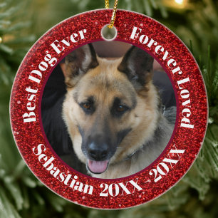 Best Dog Ever German Shepherd Christmas Pet Gift Ceramic Tree Decoration