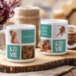 Best Dog Ever Teal  Personalised 5 Photo Mug<br><div class="desc">Personalised photo mug for all dog lovers with your own custom photos of your favourite four legged friend and a customisable script in a beautiful elegant font. Check out our store for more items from this collection and for more colour options.</div>