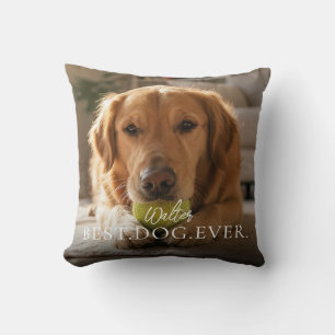 Best Dog Ever Your Pet Name And Photo  Cushion
