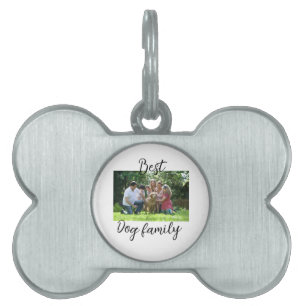 Best dog family mum dad pet animal friend holidayg ID tag