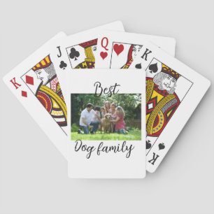 Best dog family mum dad pet animal friend holidayg playing cards