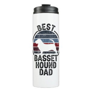 Best Dog Father Dad - Vintage Basset Hound Thermal Tumbler