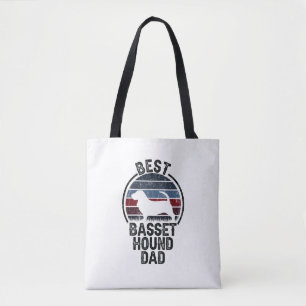 Best Dog Father Dad - Vintage Basset Hound  Tote Bag