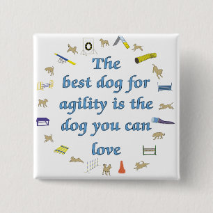 Best Dog For Agility 15 Cm Square Badge