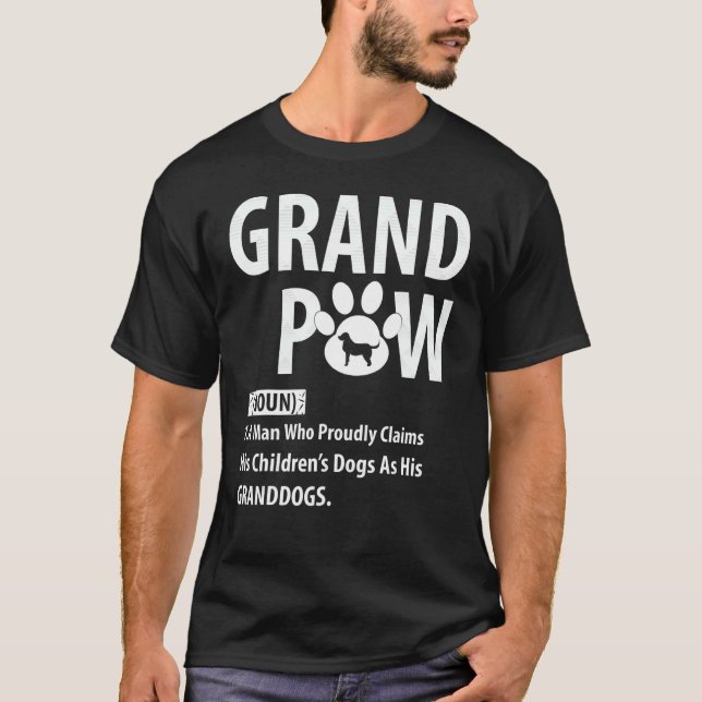 Best Dog Grandpa Ever Grandpaw Apparel Retro Grand T-Shirt (Front)