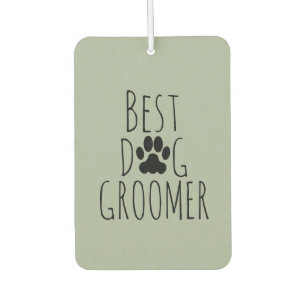 Best Dog Groomer Photo Customisable Sage Green  Car Air Freshener