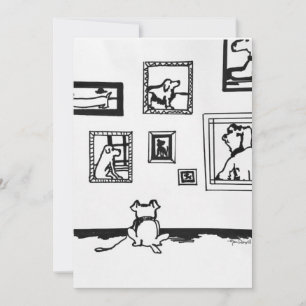 Best Dog Line Drawing by Willowcatdesigns Thank You Card
