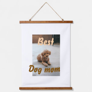 Best dog mom brown puddle pet dog cat mothers day hanging tapestry