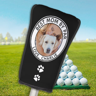 Best DOG MOM By Par Personalised Pet Photo Golf Head Cover